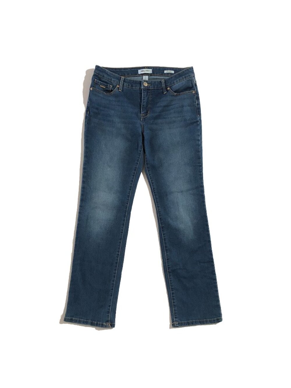 Nine West Jeans Womens Size 6 Blue Gramercy Slim Straight Denim